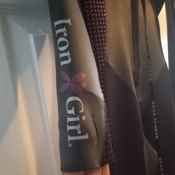 Aqua Sphere Powered Pursuit Iron Girl Women Full Triathlon wetsuit Large - Picture 9 of 11